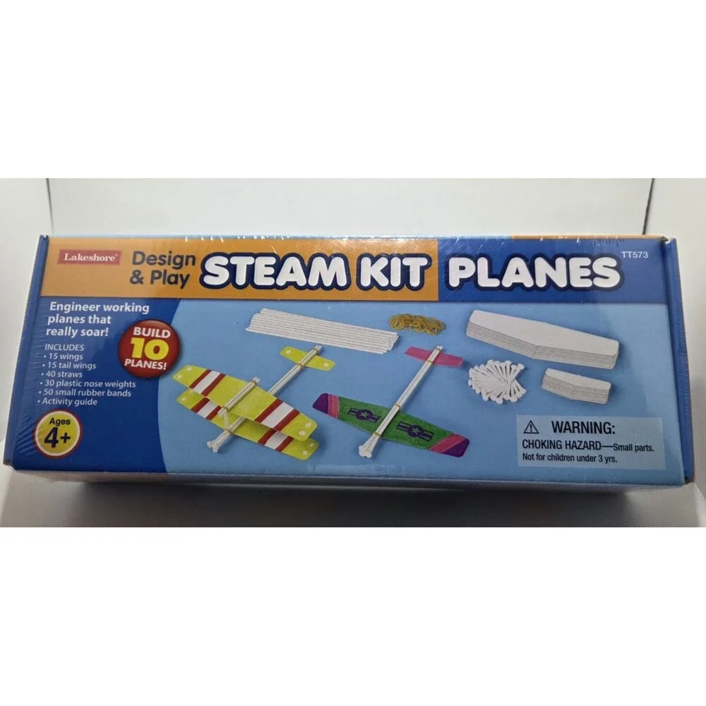 Lakeshore Design & Play Steam Kit Planes Build 10 Planes Factory Sealed